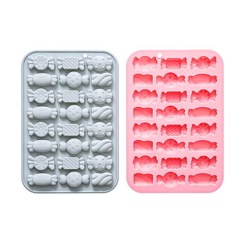 Silicone kalupi za pečenje u obliku bombona, set od 24 komada u 6 različitih oblika, šifra 1353
