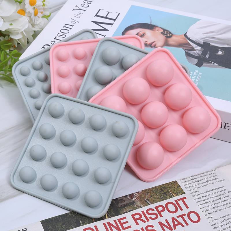 Kružna silikonska kalupa za ledene kuglice s poklopcem — silikon visoke kvalitete, pogodno za led i puding