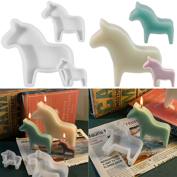 Yixing silikon kalup za svijeće – konjska 3D figurica, nepravilni oblik, silikon materijal, za svijeće, licencirana privatna oznaka