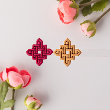 Форма за обици от полимерна глина – традиционен преплетен дизайн, марка Yitao, INS стил, произход Гуандун