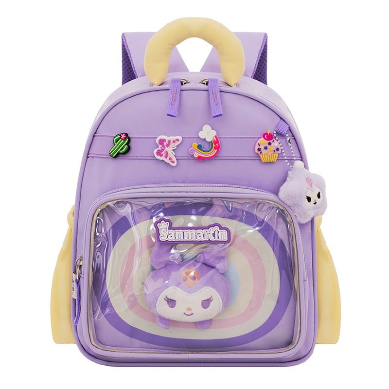 Laste koolieelikutele seljakott looma musteriga, nailonist, veekindel, kõverad õlarihmad, sobib kooli kasutamiseks