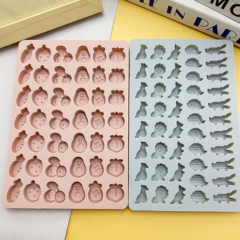 Silikonski kalup za čokoladu i smolu s crtanim životinjama (nepravilan oblik) – ptica, jež, lav