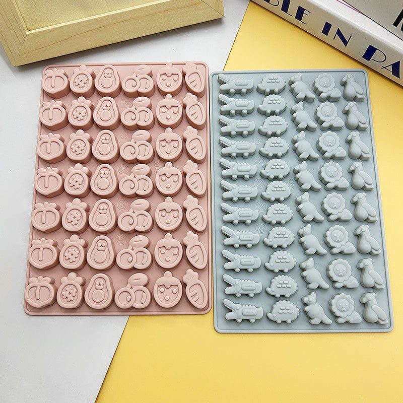 Silikonski kalup za čokoladu i smolu s crtanim životinjama (nepravilan oblik) – ptica, jež, lav