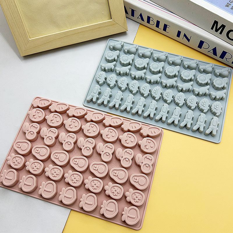 Silikonski kalup za čokoladu i smolu s crtanim životinjama (nepravilan oblik) – ptica, jež, lav