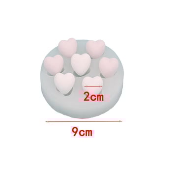 Silikonska kalup u obliku srca za tortu i čokoladu – nepravilnog stila, više oblika srca