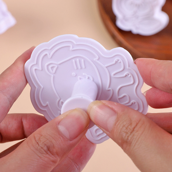 Per baking kalup za kekse s ručnim pritiskanjem, nepravilan oblik, ABS materijal, životinjski žakard stil