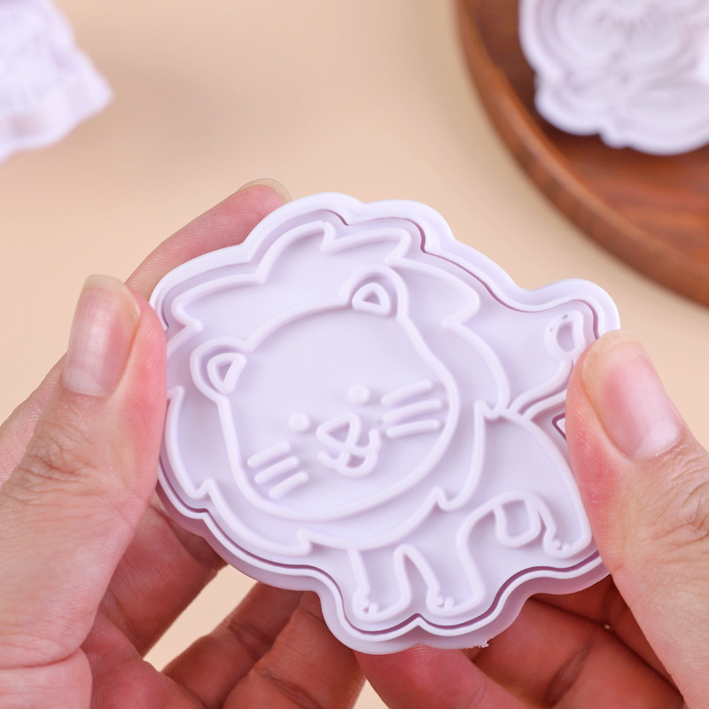 Per baking kalup za kekse s ručnim pritiskanjem, nepravilan oblik, ABS materijal, životinjski žakard stil