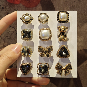 Pantofi în stil Crocs cu floare și perle, modele cu urs și iepure, accent planetar cu diamant, design retro floral, purtare pe tot timpul anului