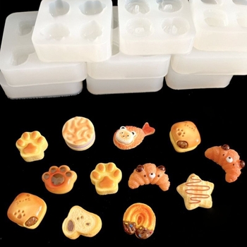 Silikonska kalupa za pećenje s više oblika: škampi kuglice, sendvić keksi, kroasan i oblici mačjih šapa