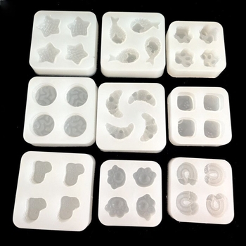 Silikonska kalupa za pećenje s više oblika: škampi kuglice, sendvić keksi, kroasan i oblici mačjih šapa