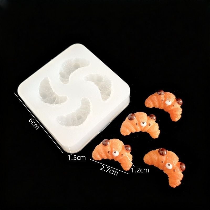 Silikonska kalupa za pećenje s više oblika: škampi kuglice, sendvić keksi, kroasan i oblici mačjih šapa