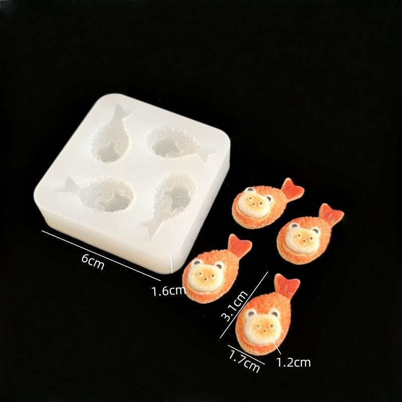 Silikonska kalupa za pećenje s više oblika: škampi kuglice, sendvić keksi, kroasan i oblici mačjih šapa