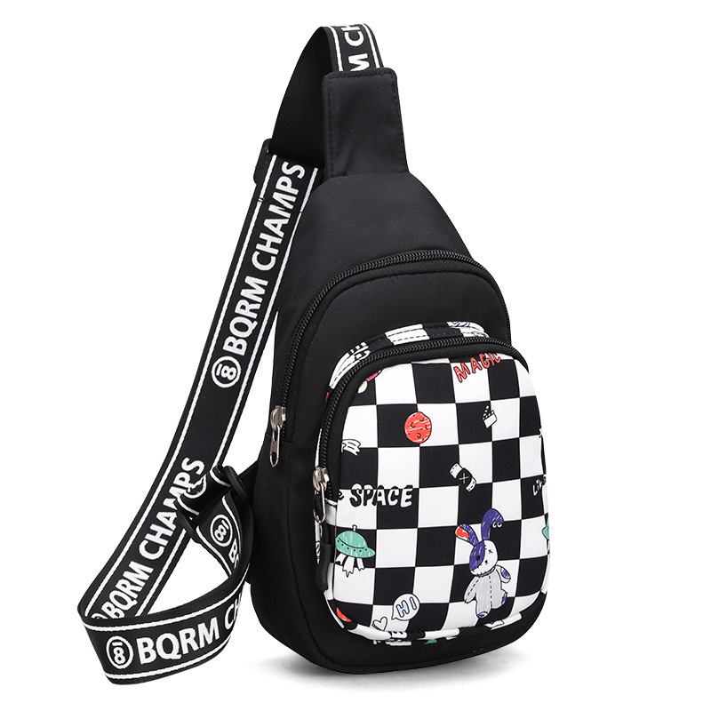 Detský nylonový ruksak, Unisex, Japonský štýl, Zipsové zapínanie, vnútorná kapsa na zips