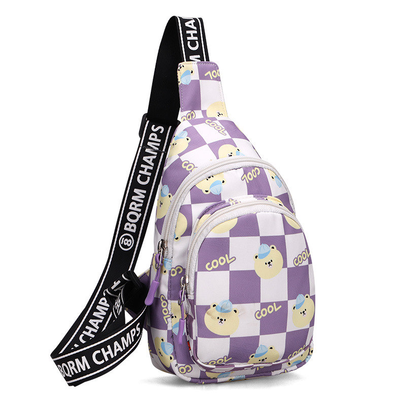 Detský nylonový ruksak, Unisex, Japonský štýl, Zipsové zapínanie, vnútorná kapsa na zips