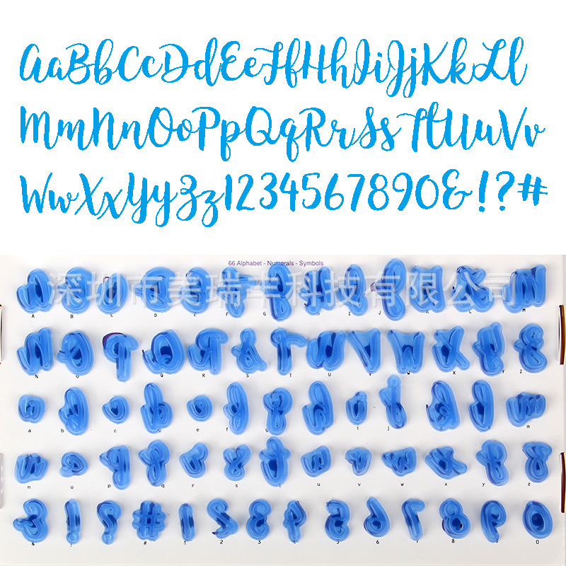 Plastična kalupa za kekse s pomičnim alfanumeričkim slovima i simbolima za DIY pečenje