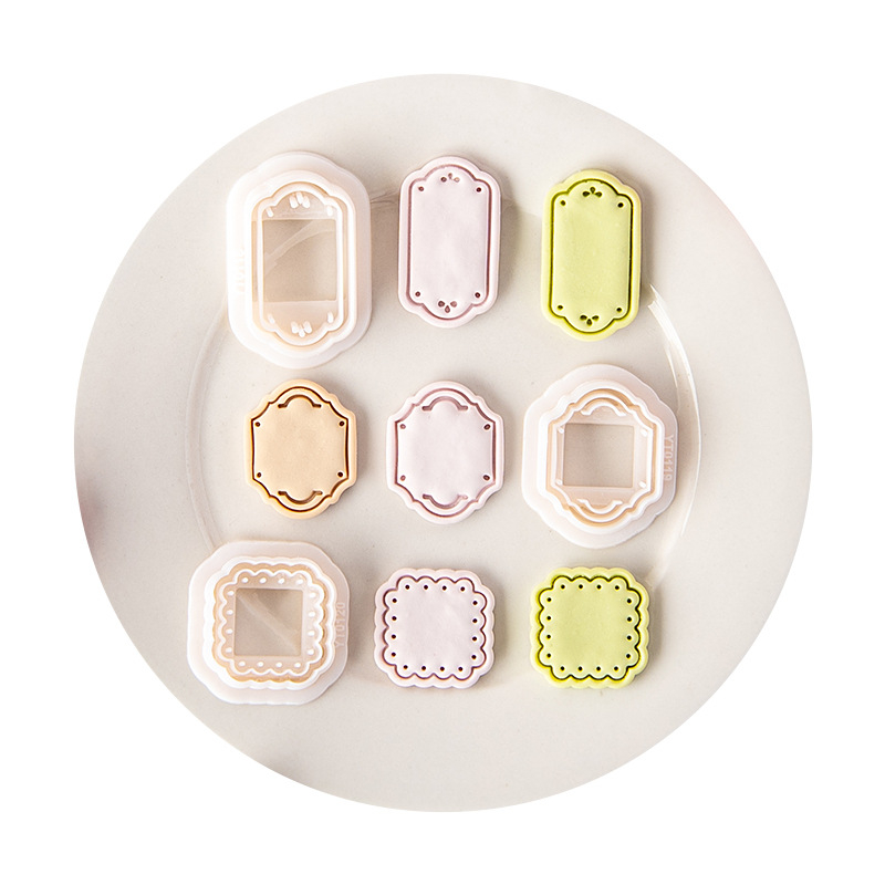 Yi Tao Молд за обеци от мека глина, ретро геометричен дизайн, рамкова форма за обеци и висулки, формообразуващ инструмент за глина