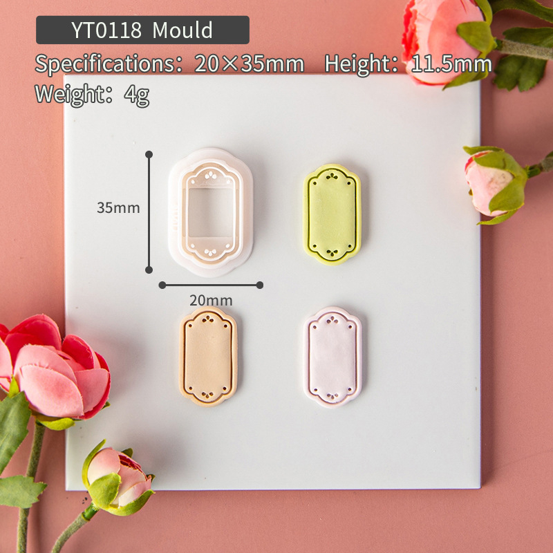 Yi Tao Молд за обеци от мека глина, ретро геометричен дизайн, рамкова форма за обеци и висулки, формообразуващ инструмент за глина