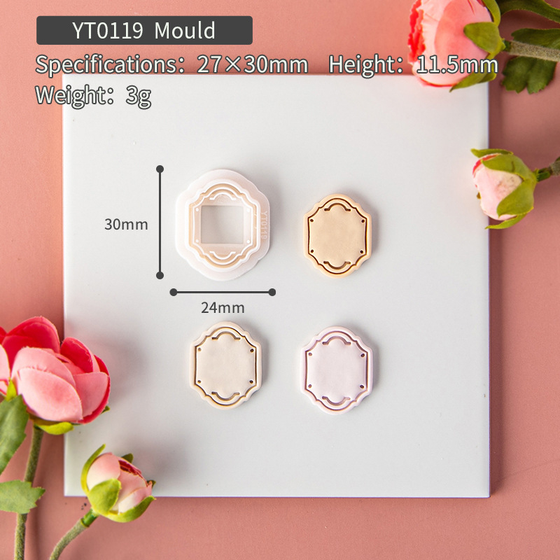 Yi Tao Молд за обеци от мека глина, ретро геометричен дизайн, рамкова форма за обеци и висулки, формообразуващ инструмент за глина
