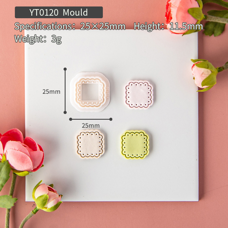 Yi Tao Молд за обеци от мека глина, ретро геометричен дизайн, рамкова форма за обеци и висулки, формообразуващ инструмент за глина