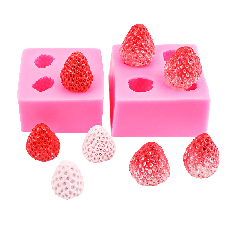 Silikonski 3D kalup u obliku jagode za fondant, sladoled i dekoriranje torti; kuhinjski alat