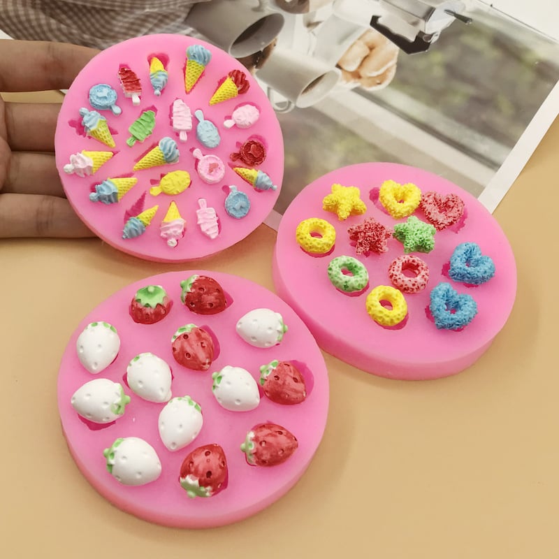 Silikonski kalup za kolače, nepravilnog oblika, za pečenje — crtani DIY stil