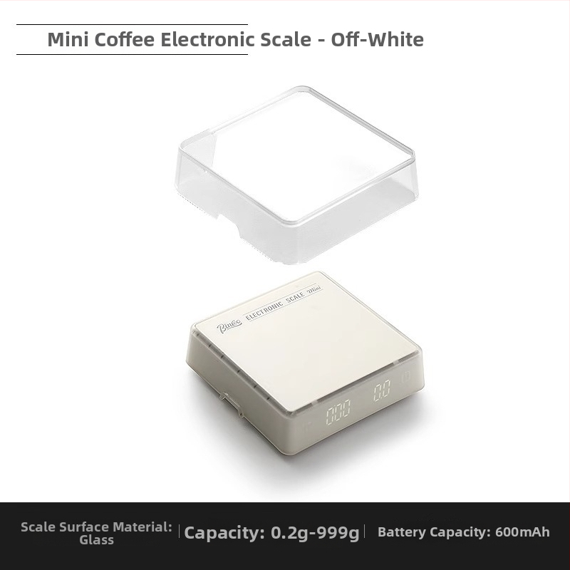 Bincoo Ψηφιακή ζυγαριά καφέ – μέτρηση κόκκων για ιταλικό εσπρέσο, έξυπνη ζυγαριά pour-over, ABS+walnut σώμα, μοντέρνο απλό, ελαφρύ ρετρό στυλ