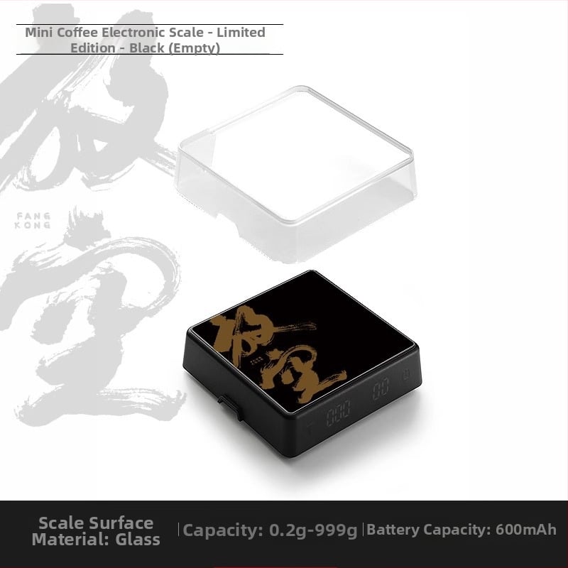 Bincoo Ψηφιακή ζυγαριά καφέ – μέτρηση κόκκων για ιταλικό εσπρέσο, έξυπνη ζυγαριά pour-over, ABS+walnut σώμα, μοντέρνο απλό, ελαφρύ ρετρό στυλ