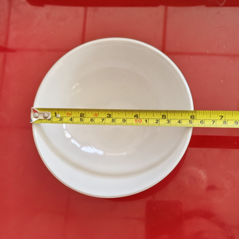 Porcelanska zdjela s plavim rubom, retro stil, okruglog oblika, za juhu, povrće i paru; mikrovalna kompatibilna; promjer 15–15,9 cm; posebna zdjela za dušeno svinjsko