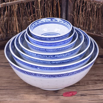 Porcelanska zdjela s motivom zmaja u retro stilu, okrugli oblik, pogodna za mikrovalnu