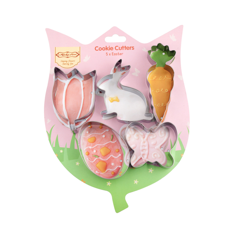 Kuki-fun Zvieracia séria Nerezová oceľ Formy na sušienky s králikom – set na pečenie