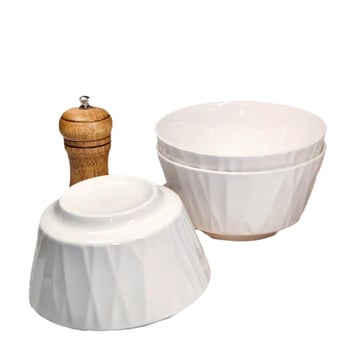 Порцеланова купа със подглазурен рисунък, кръгла форма, микровълнова безопасна, модерен скандинавски стил