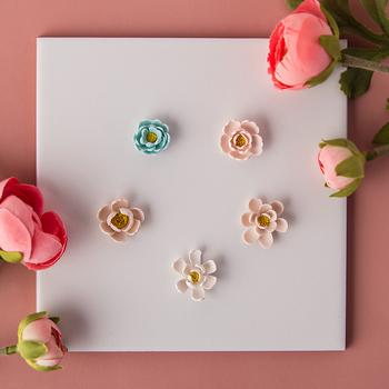 Комплект форми за обеци от глина – уникален дизайн на цвете с листчета, декоративна режеща форма за DIY изработване на бижута