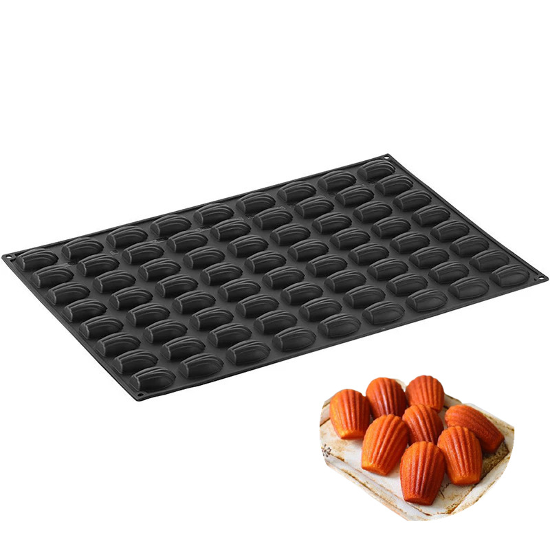 Silikonski kalup za madeleine, 72 rupa, oblik školjke, za kolače, mousse, fondant i čokoladu