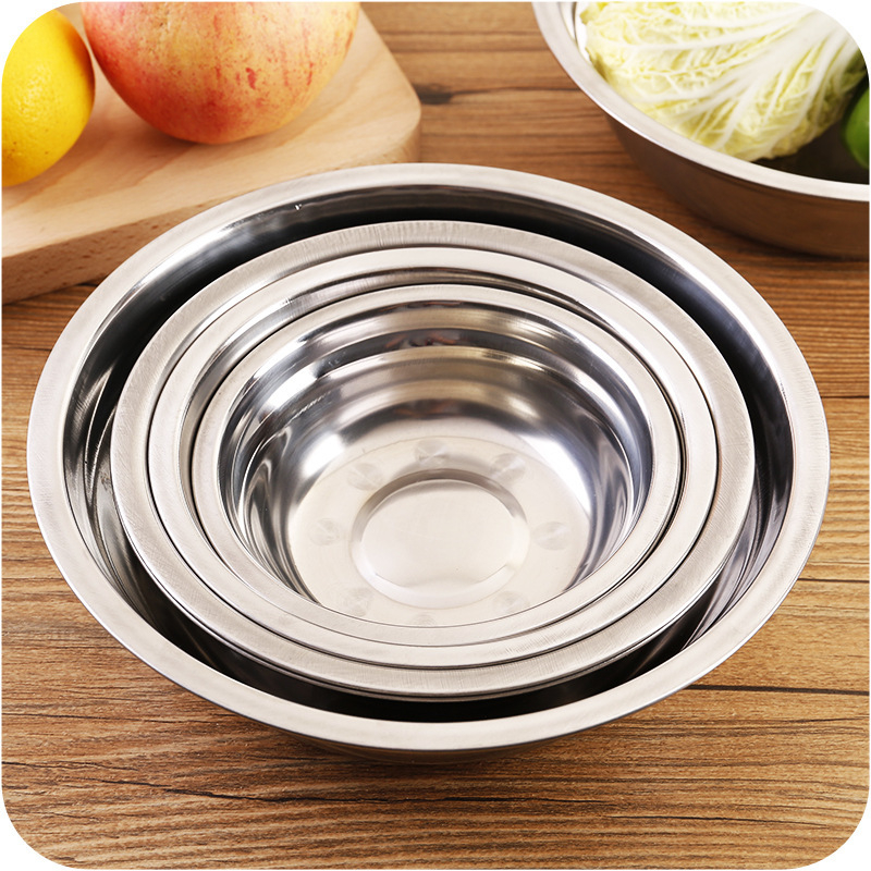 Кръгла купа от неръждаема стомана, едноцветен дизайн, семпъл стил, електроплакирана повърхност