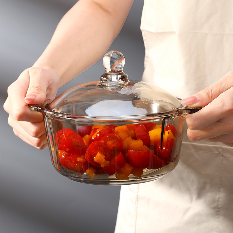 Стъклена купа, кръгла форма, еднокомпонентно формоване, модерен стил, неподходяща за микровълнова печка