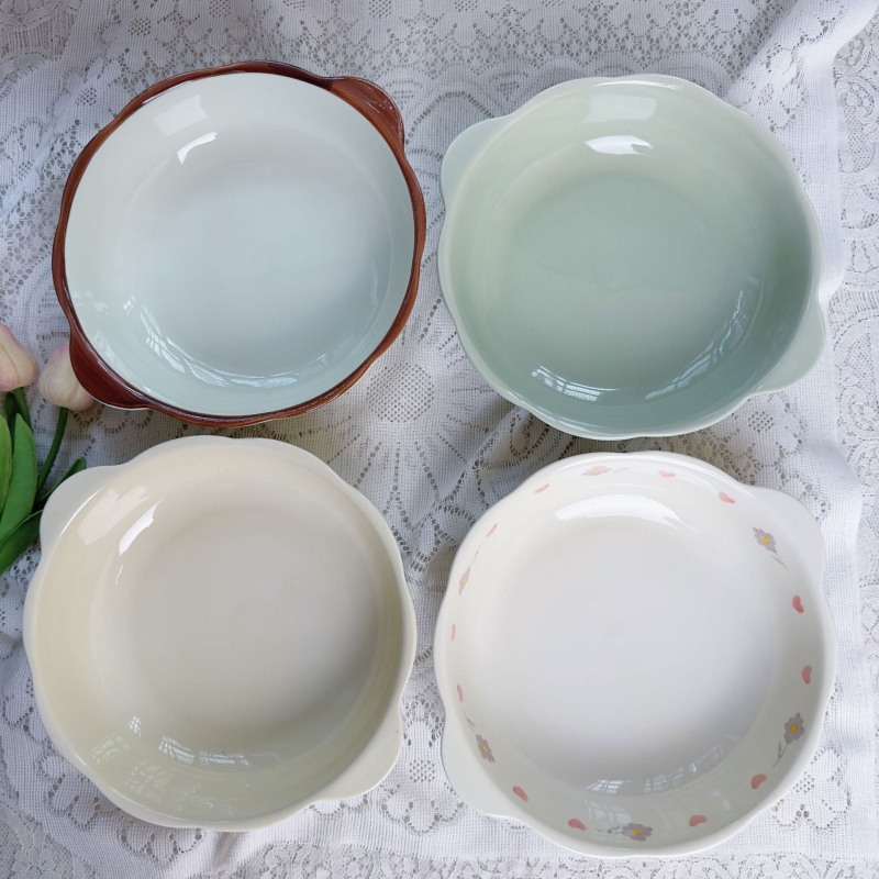 Керамична купа за супа, INS стил, различни шарки, неравна форма, подглазурно оцветяване