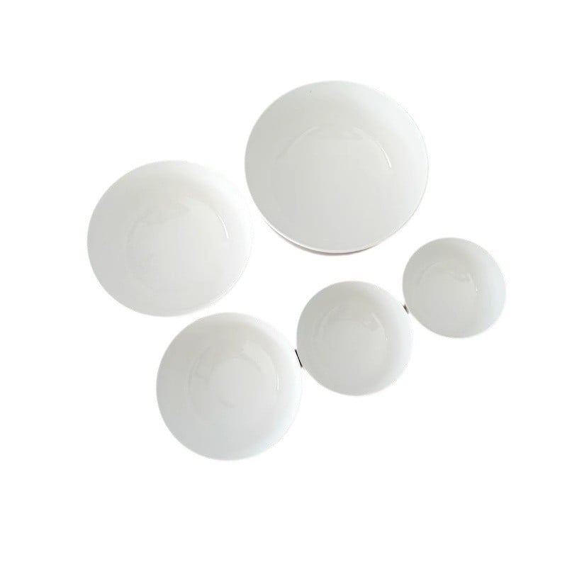 Керамична купа за ориз, рамен и супа — порцелан; кръгла форма; микровълнова безопасна; едноцветен модел; нов китайски стил