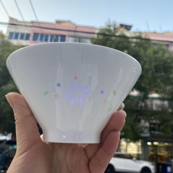 Порцеланова купа за супа, флорален мотив, под глазура, микровълнова безопасна, персонализируема Jingzhi за домашна употреба