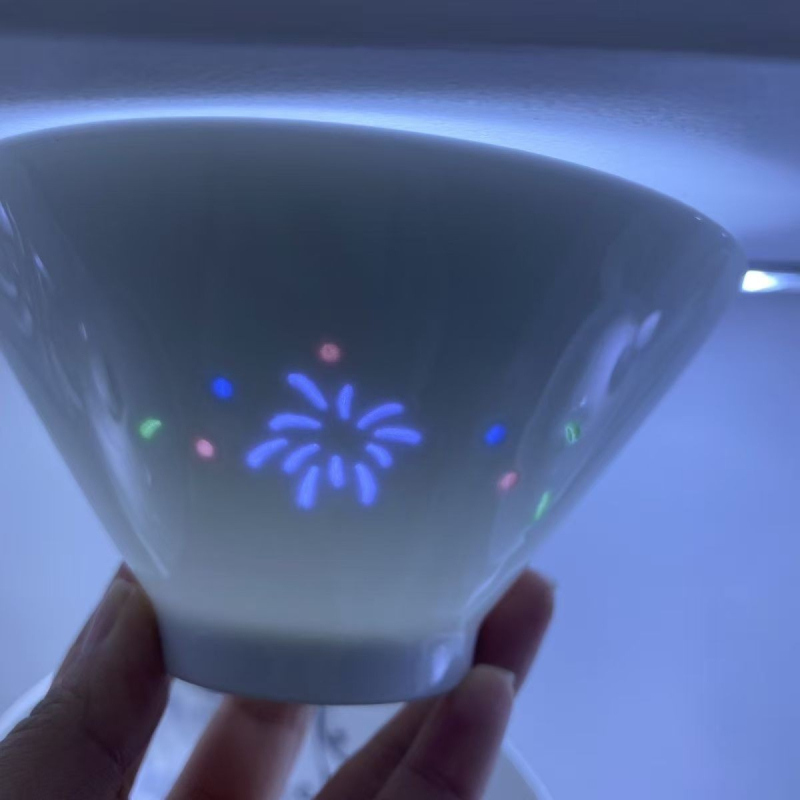 Порцеланова купа за супа, флорален мотив, под глазура, микровълнова безопасна, персонализируема Jingzhi за домашна употреба