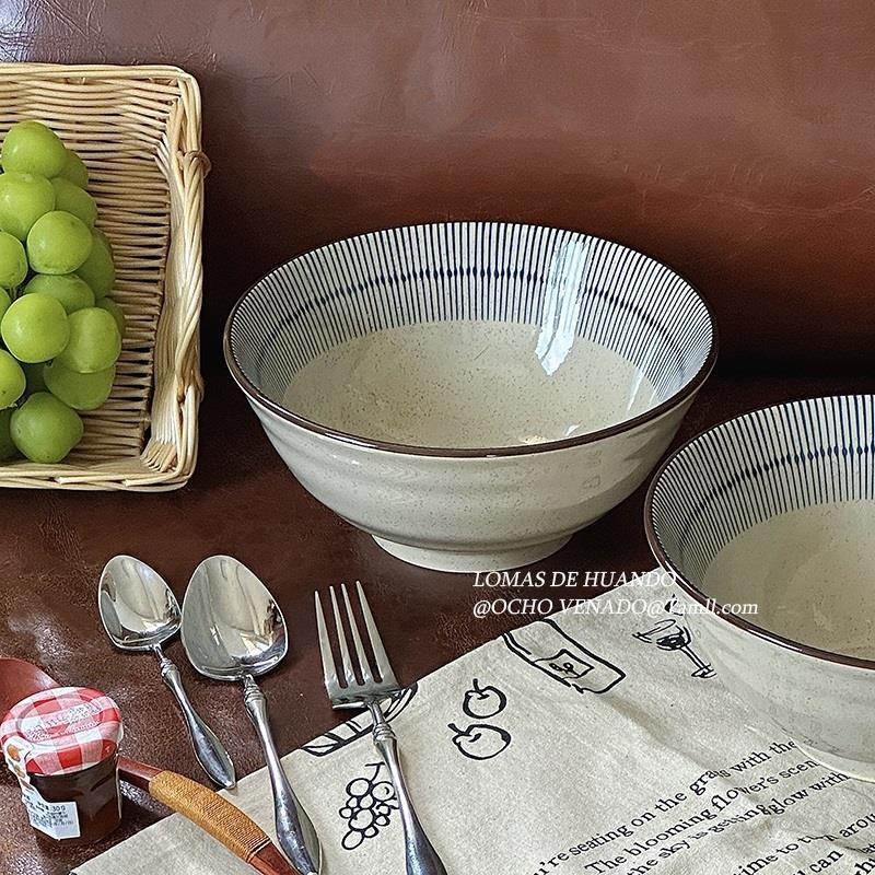 Керамична купа за лапша в японски стил с подглазурно покритие