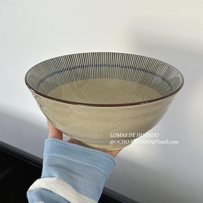 Керамична купа за лапша в японски стил с подглазурно покритие