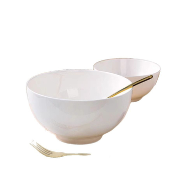 Set zdjela od kostnog porculana, više od 45% kostne prašine, otporno na mikrovalnu, moderni minimalistički stil, glazirana površina