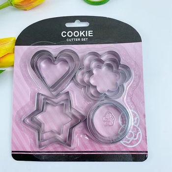 Sada 12 nerezových formičiek na sušienky a fondant, nepravidelné tvary pre pečenie