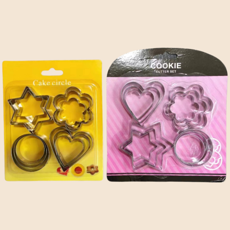 Sada 12 nerezových formičiek na sušienky a fondant, nepravidelné tvary pre pečenie