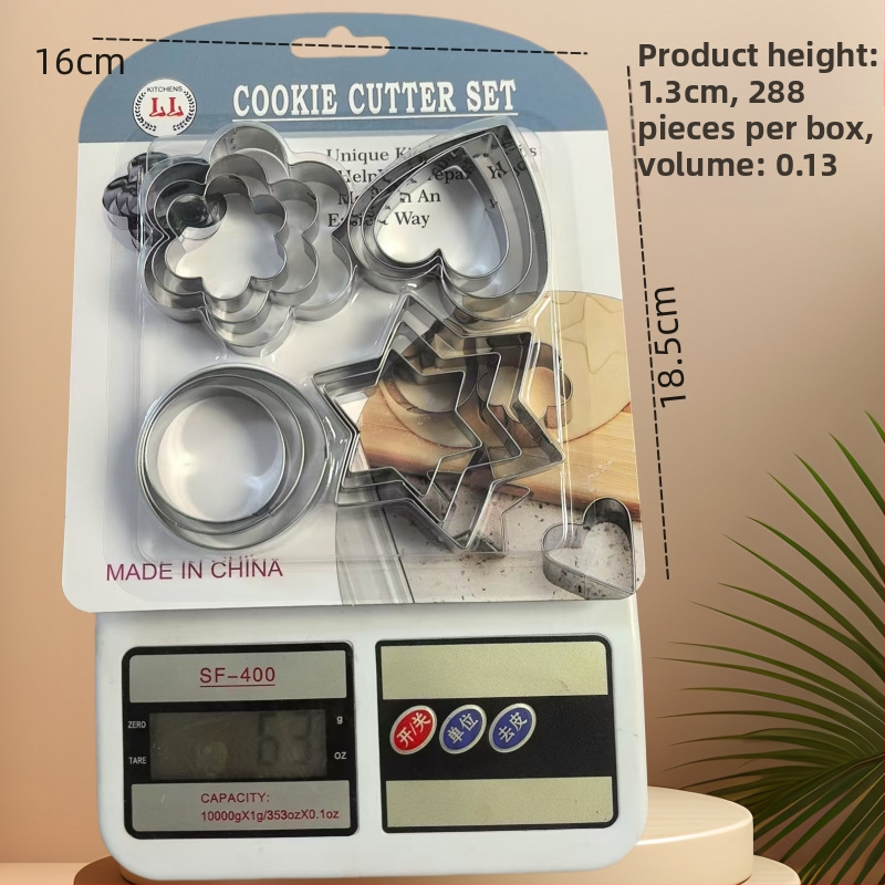 Sada 12 nerezových formičiek na sušienky a fondant, nepravidelné tvary pre pečenie