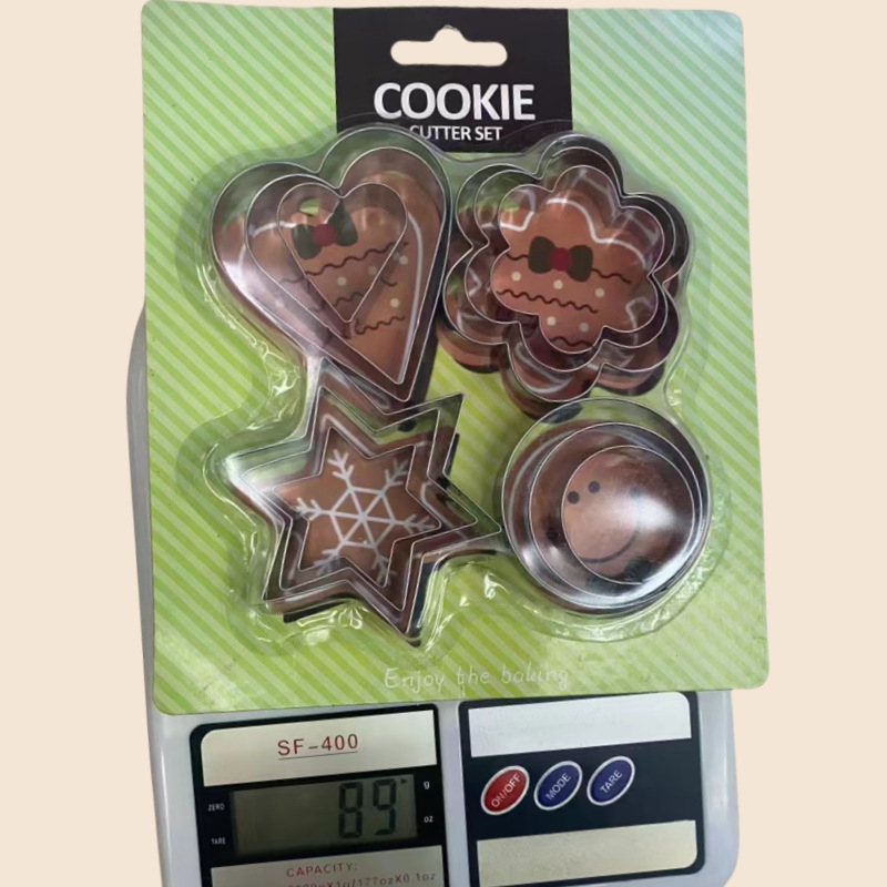 Sada 12 nerezových formičiek na sušienky a fondant, nepravidelné tvary pre pečenie