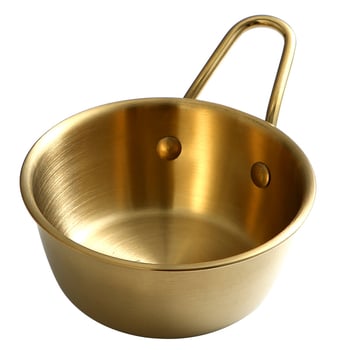 Корейски стил купа за оризово вино с дръжка за къмпинг, неръждаема стомана 304, кръгла форма, повърхност електроплатина, възможност за лого