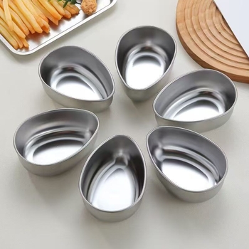 Пароварна купа от неръждаема стомана с капковидна форма и решетъчна вложка, неравна конфигурация, подходяща за микровълнова печка, електроплатирана повърхност