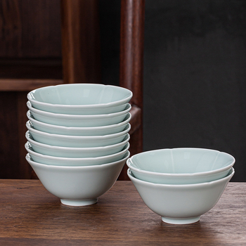 Zdjela od porcelana Jingdezhen, podglazurna završna površina, retro kružnog oblika