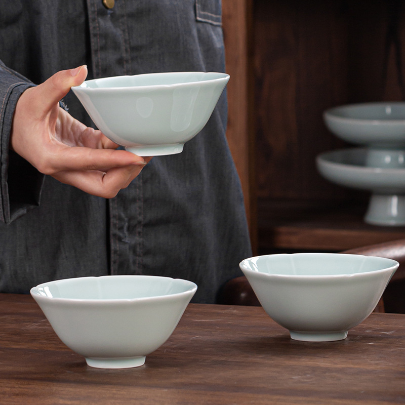 Zdjela od porcelana Jingdezhen, podglazurna završna površina, retro kružnog oblika